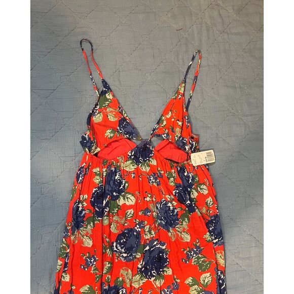 Forever 21 Red Floral Maxi Dress Women’s Size Large NWT - Picture 4 of 6